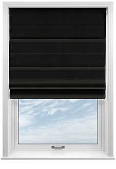 Ultra Luxe Velvet, Black - Roman Blind